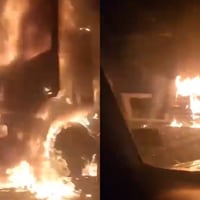 Desconocidos incendian camión en ruta que une Los Sauces con Lumaco: obligaron al conductor a descender del vehículo