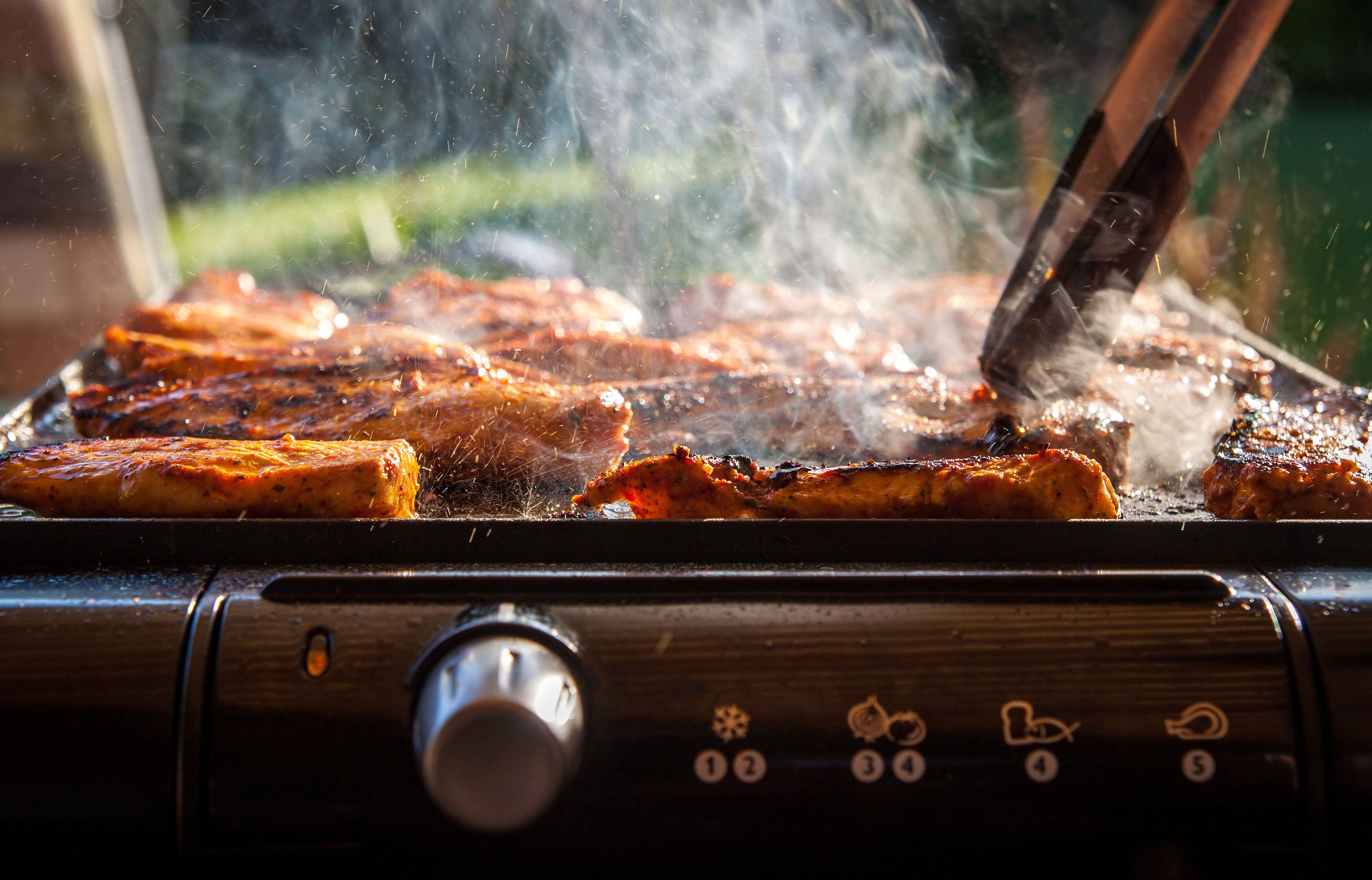 Parrilla eléctrica para barbacoa asador carnes BBQ grande