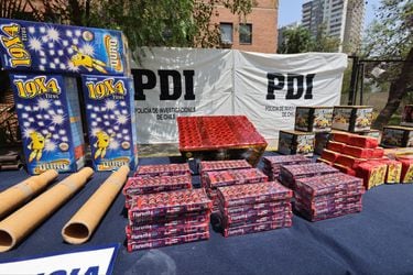 PDI incauta 1.500 fuegos artificiales tras registro de cinco domicilios de la RM