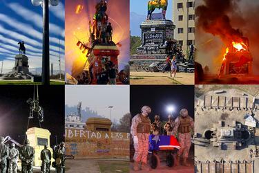 Plaza Italia ahora se queda sin plinto: gobierno prepara retiro de base de estatua de Baquedano