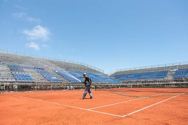 Así está la cancha de La Serena: revisa las imágenes del recinto donde Chile enfrentará a Kazajistán por la Copa Davis