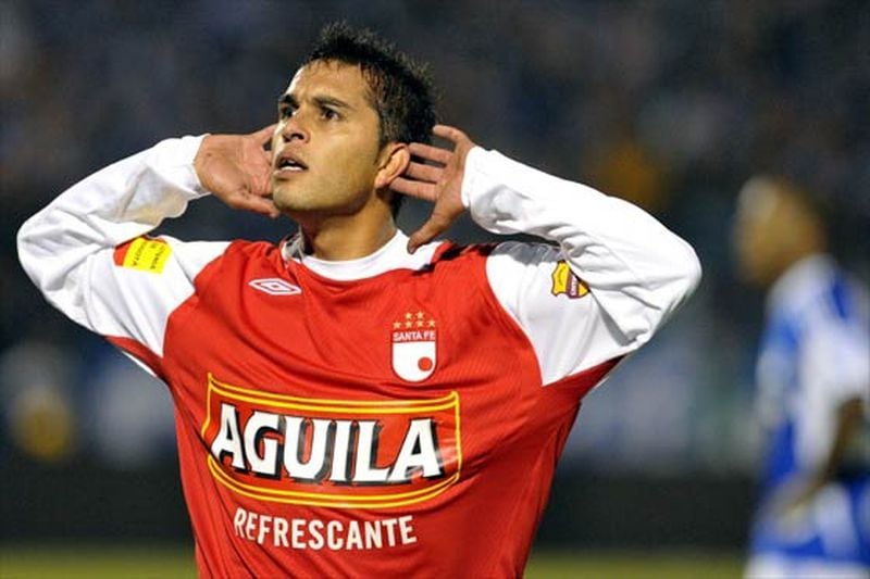 Julio Gutiérrez, en su paso por Independiente Santa Fe, en Colombia.