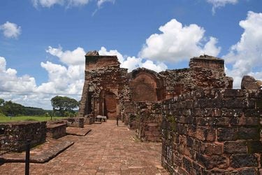 View of the ruins of the Jesuit Mission of Jesus de Tavarangue