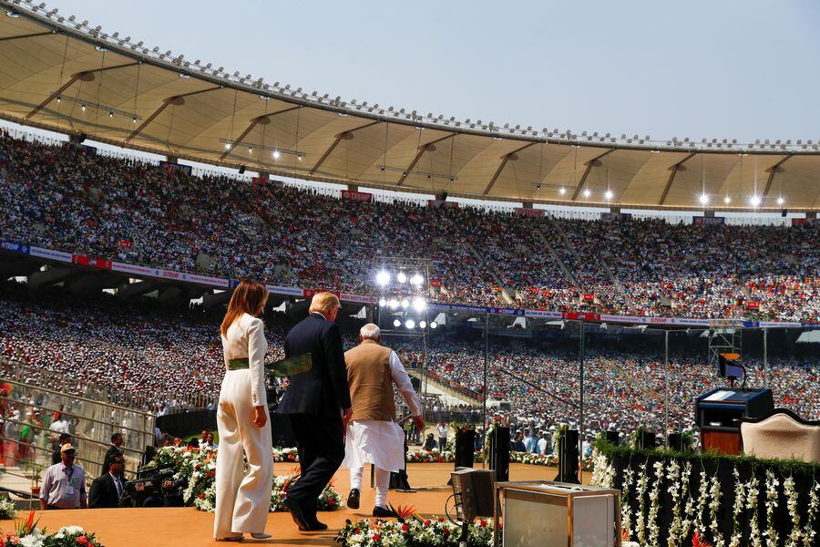 U.S. President Donald Trump and first lady Melania Trump tour India