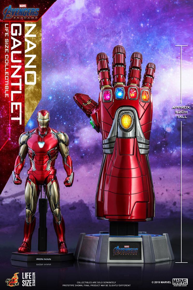 yacn Iron Man Guantelete de Los Vengadores Endgame Iron Man Infinity Stone Guante iluminado guante para adultos 