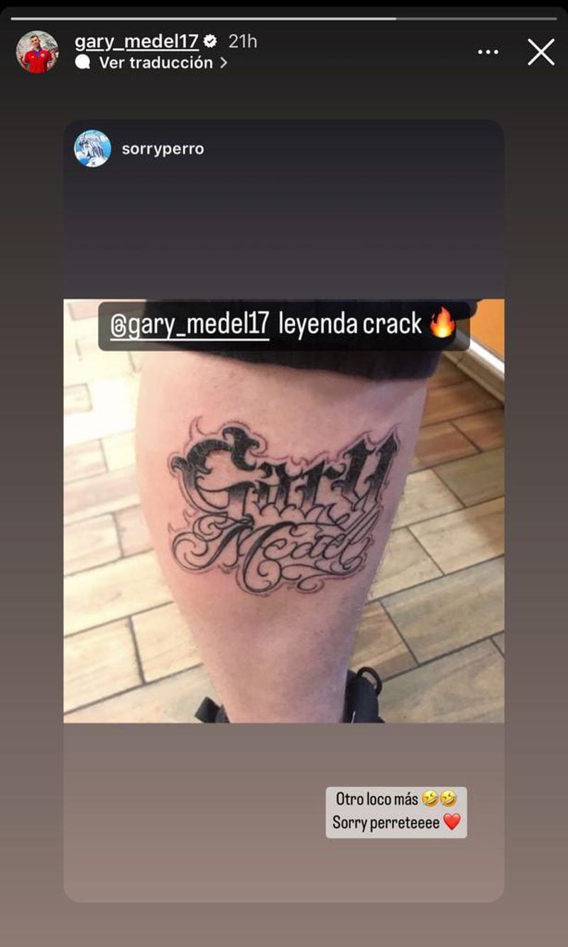 El tatuaje que un fanático se realizó en honor a Gary Medel.