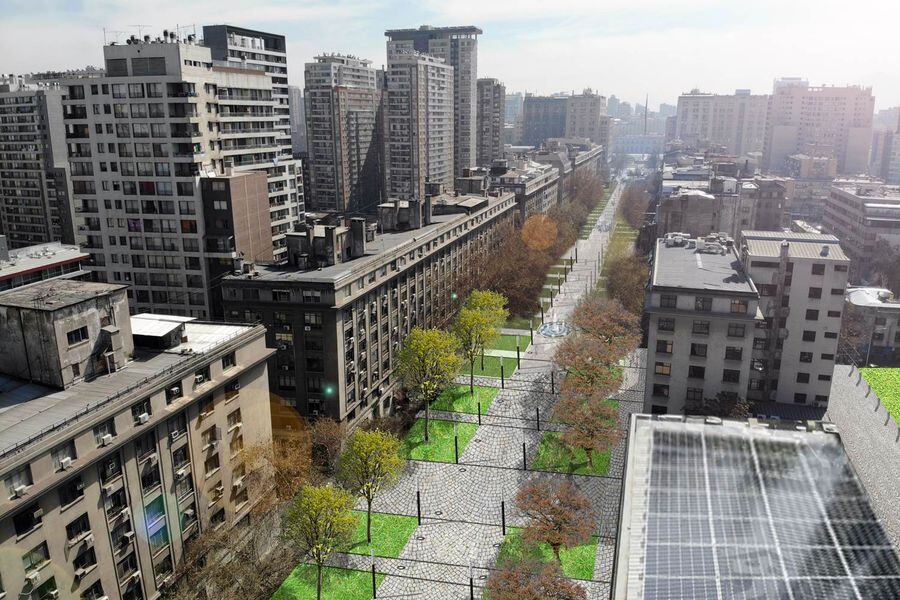 El proyecto de remodelación del Paseo Bulnes estaría finalizado en 2021.