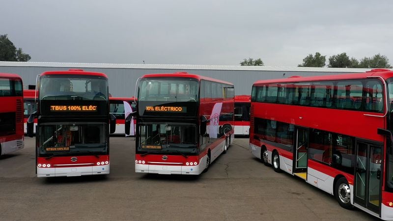 Esta flota de buses eléctricos es la segunda más grande del mundo. Foto: Diego Martin / Agencia Uno.   