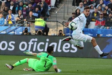 Paulo Dybala durente el último partido entre Chile y Argentina por la Copa América 2019